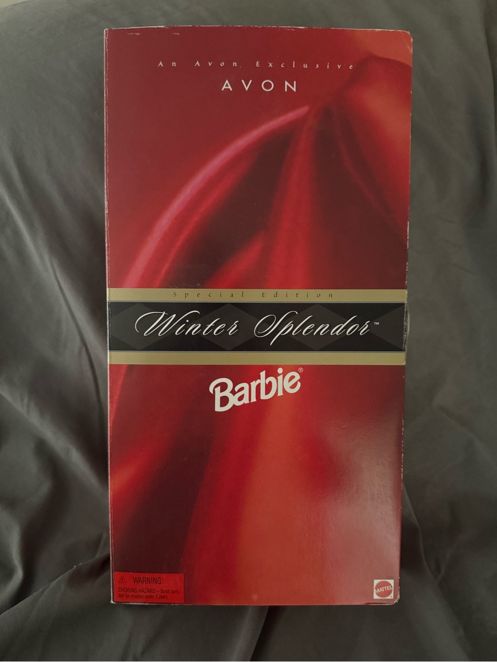 Avon Winter Splendor Barbie Box - Red and Gold Accents (1998)